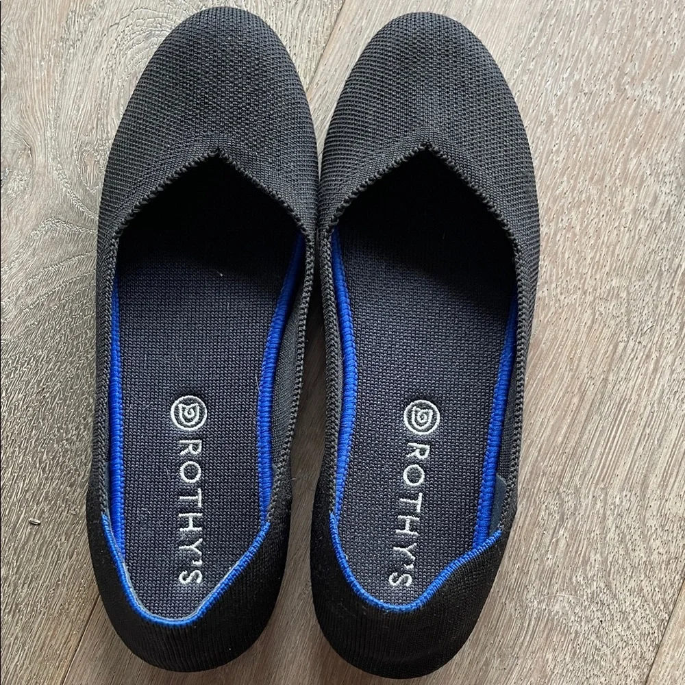Rothy's Charcoal and Cobalt Slip-Ons - Picture 4 of 4